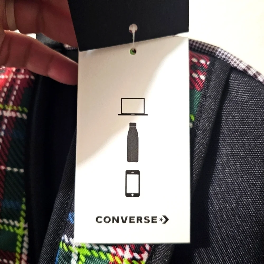 Converse Go 2 Patterned Check Backpack 24 Liter Capacity.